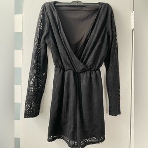 WOMENS BOOHOO BLACK ROMPER